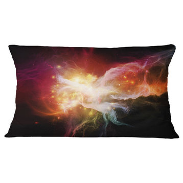 Elegance of Nebulae Abstract Throw Pillow, 12"x20"