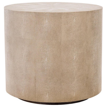 Javon Faux Shagreen End Table Natural