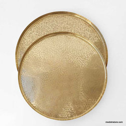 Roost Textured Brass Trays - Small - SKU: ME334 - Major Kitchen Appliance Parts And Accessories