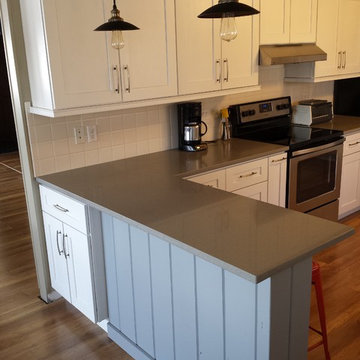 White Shaker Cabinets and Concerto Quartz Countertops