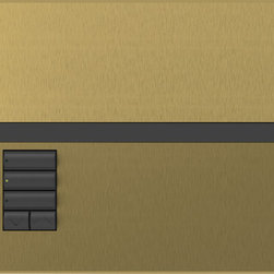 Metal Lutron GRAFIK Eye QS keypad from the architectural metal finish collection - Lighting