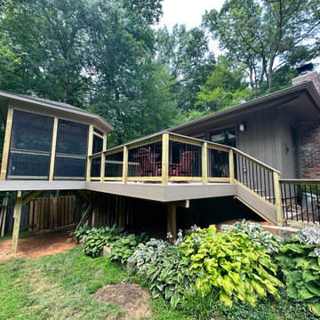 Trex Transcend Rope Swing Deck and Screened Porch