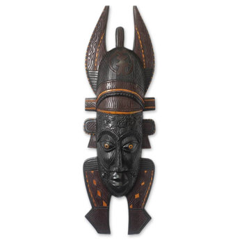 Malian Lady African Wood Mask