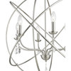 Aria 6 Light Brushed Nickel Globe Pendant Chandelier