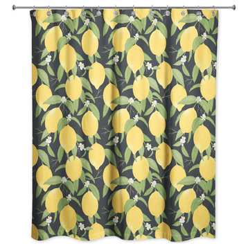 Lemon Pattern 1 71x74 Shower Curtain