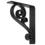 Timeless Wrought Iron - Classic Scroll Wrought Iron Corbel, 2" Wide, Black, 9x11 - The Classic Scroll Corbel is a decorative and functional iron bracket made from solid steel. This iron corbel measures 2" wide and is available in the following bracket sizes (Depth x Height x Width): 5 x 7 x 2; 6 x 8 x 2; 7 x 9 x 2; 8 x 10 x 2; 9 x 11 x 2; 10 x 12 x 2.  Common uses for our Classic Scroll Corbels include granite & stone counter top supports, shelving brackets, fireplace mantel support and much more.  You can choose from 4 finish options including Black; Aged Bronze; Aged Pewter; or Clear Coat (over raw metal).  Want to paint this corbel yourself? Choose "Raw Material" in the finish options drop-down and your corbels will arrive ready for you to paint (you will want to clean them of skin oils, dust & dirt before applying your own finish).