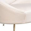 Wing Curved Sofa, White, White and Gold