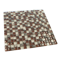 Volcano Red Square Glass Mosaic Tile - Home Accessories & Decor