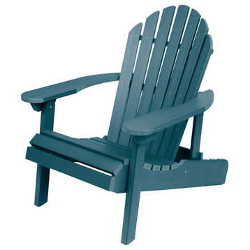 Merrow Folding & Reclining Adirondack Chair, Aquatic Blue