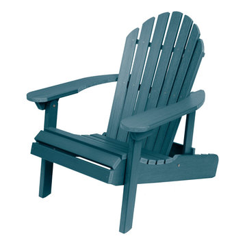 Merrow Folding & Reclining Adirondack Chair, Aquatic Blue
