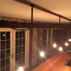 Oversized Barn Style Island Light Fixture - Pendant Lighting