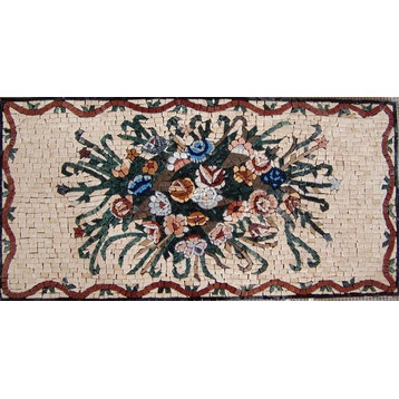 Mosaic Tile Patterns, Beautiful Floral, 12"x24"