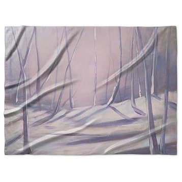 "Lilac Snowfall" Sherpa Blanket 80"x60"
