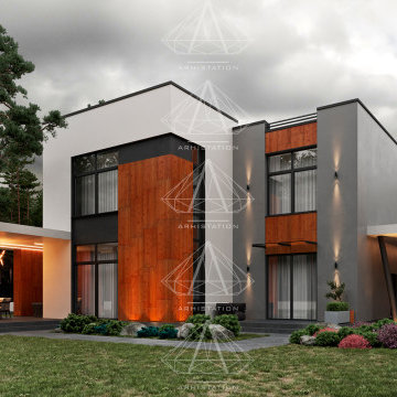 «1.3 Bright». High-tech House. Contemporary-style house. 250 sq.m.