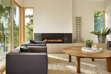 Example of a trendy home design design in Seattle