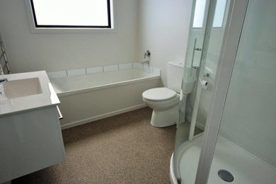 Inspiration for a contemporary bathroom remodel in Other