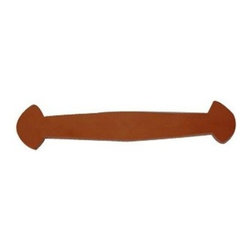 9 1/2 Inch Bean End Plain Leather Trunk Handle - Decorative Trunks