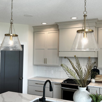 Accessible Beige Painted Kitchen with Birch Almond Accents