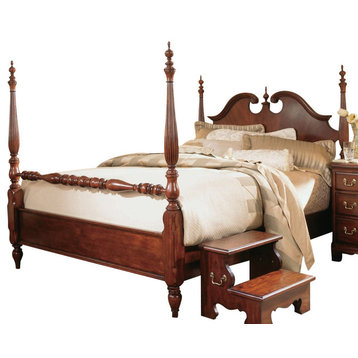 American Drew Cherry Grove Cal King Low Poster Bed