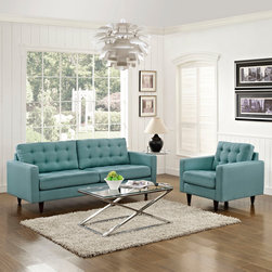 Empress Modern Laguna Fabric Sofa Set - $1424.06 - Living Room Furniture Sets