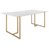 Safavieh Couture Rosie Marble Top Dining Table White/Gold