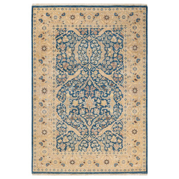 Eclectic, One-of-a-Kind Hand-Knotted Area Rug Blue, 6'2"x8'10"