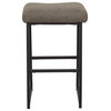 Milo Backless Gray Taupe Faux Leather Counter Barstools - Set of 2