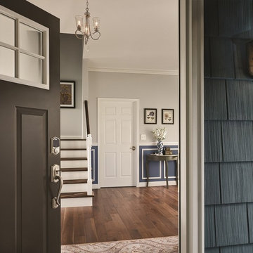 Traditional Entry Accessorized with Schlage Camelot Style Touchscreen Deadbolt