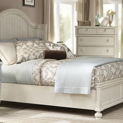 American Woodcrafters Newport King Panel Bed in Antique Birch - Products