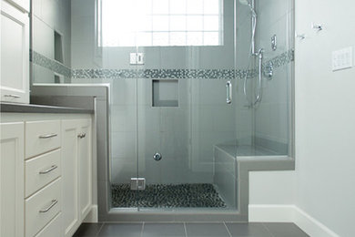 Inspiration for a contemporary bathroom remodel in Other