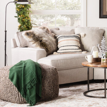Fulton Home Antonio 3-Piece Right Facing Sectional in Capri Stone