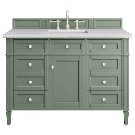 Brittany 48" Single Vanity, Smokey Celadon, 3CM Arctic Fall Top