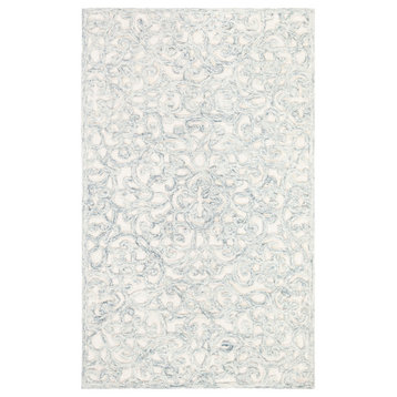 Safavieh Trace Collection TRC103H Rug, Charcoal/Ivory, 3' X 5'