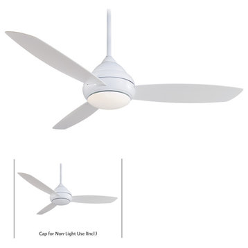 Minka Aire Concept I Wet LED Indoor/Outdoor Ceiling Fan With Wall Control, White, 58"