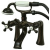 Kingston Brass Clawfoot Tub Faucet With Hand Shower, Oil Rubbed Bronze