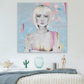 "Beautiful Without Makeup" Painting Print on Wrapped Canvas