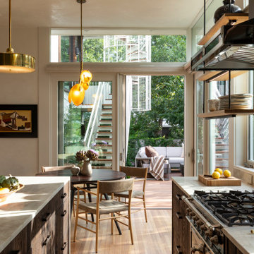 West 9th Kitchen View to Patio