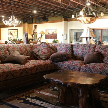 Rustic Upholstered Sofa Sectional