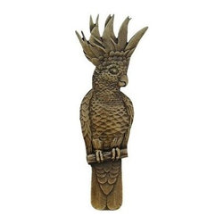 Inviting Home Inc. - Left Vertical Cockatoo Pull, Antique-Style Brass - Cabinet And Drawer Handle Pulls