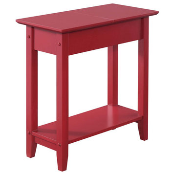 American Heritage Flip Top End Table With Shelf