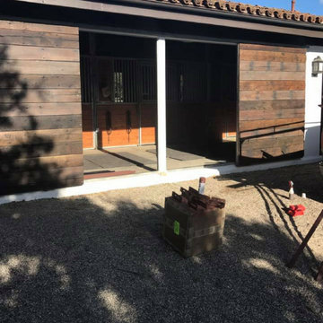 Reclaimed Wood Sliding Barn Doors - Horse Corral/Stables - Hope Ranch, CA