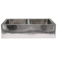 Hammered Stainless Farmhouse Kitchen Sink - Premium Artisan Quality Apron Design