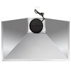 Cosmo 36 in. Wall Mount Range Hood, Ducted, Push Button, Permanent Filters