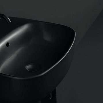 Nolita 5342 Bathroom Sink with Single Faucet Hole in Matte Black