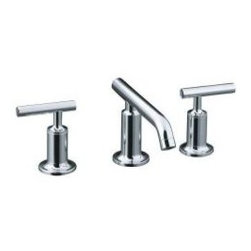 Kohler Purist Widespread 2-Handle Low-Arc Bathroom Faucet with Low Lever Handles - Bathroom Faucets And Showerheads