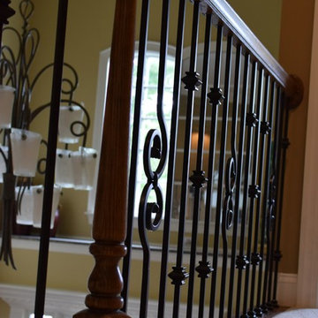 Mc Lean Va Stair remodel with Iron balusters