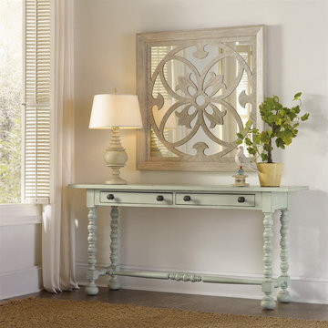 Hooker Furniture Sunset Point Decorative Square Mirror in Hatteras White