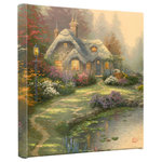 Thomas Kinkade - Everett's Cottage Gallery Wrapped Canvas, 14"x14" - Featuring Thomas Kinkade's best-loved images, our Gallery Wraps are perfect for any space. Each wrap is crafted with our premium canvas reproduction techniques and hand wrapped around a deep, hardwood stretcher bar. Hung as an ensemble or by itself, this frame-less presentation gives you a versatile way to display art in your home.