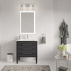 Celios Bathroom Vanity, Black With Chrome Trim, 30", Single Sink, Freestanding