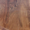 Benzara UPT-183796 Diamond Shape Wood Smooth Top Coffee Table, Natural Brown